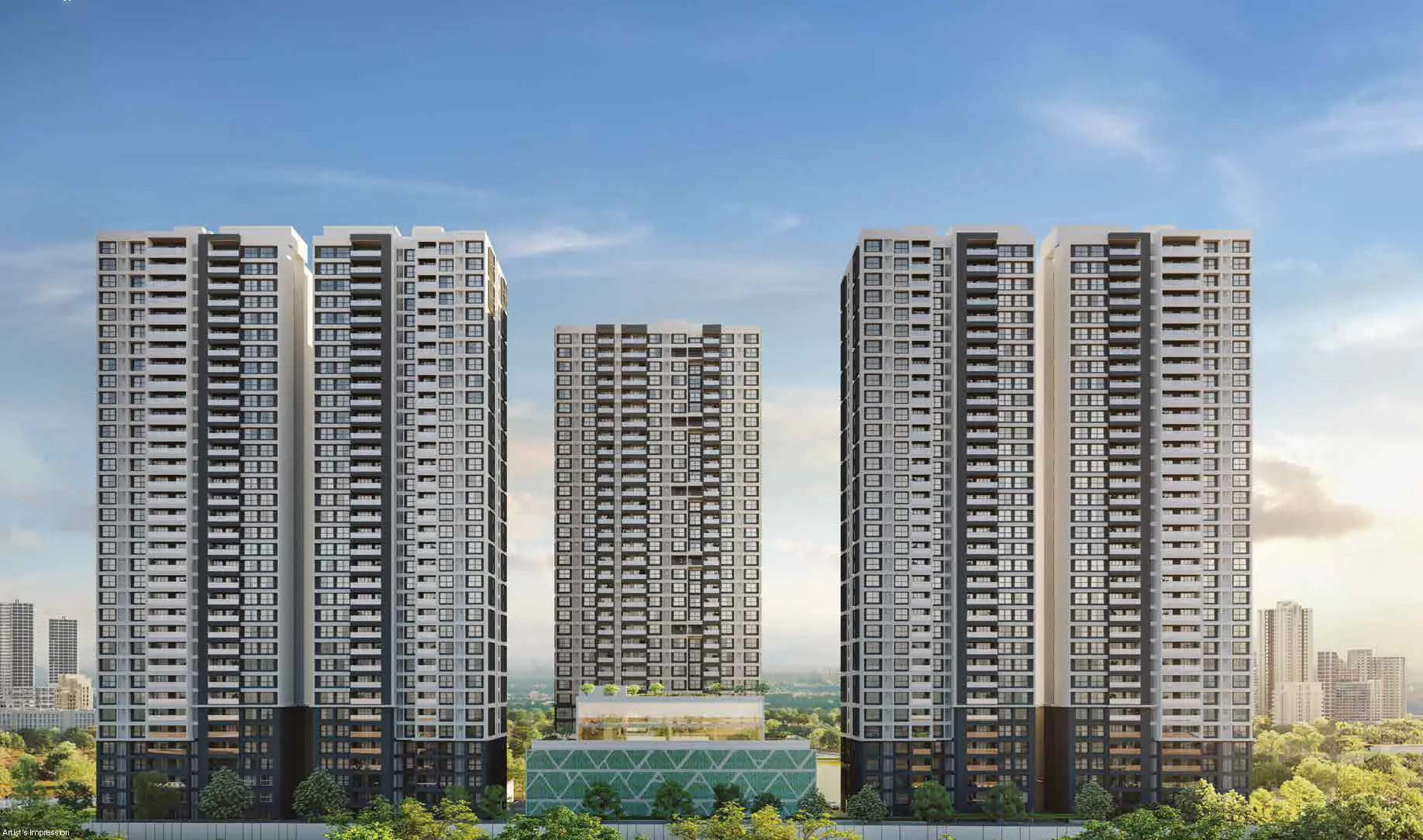 Palladio Balewadi Central elevation in Balewadi, Pune